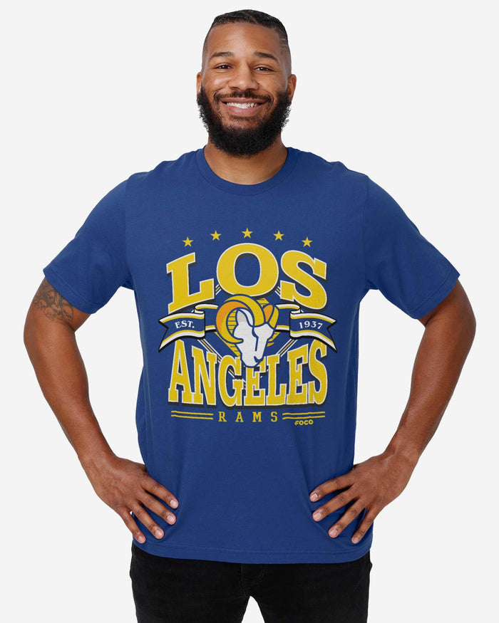 Los Angeles Rams Established Banner T-Shirt FOCO - FOCO.com