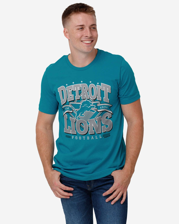 Detroit Lions Established Banner T-Shirt FOCO - FOCO.com