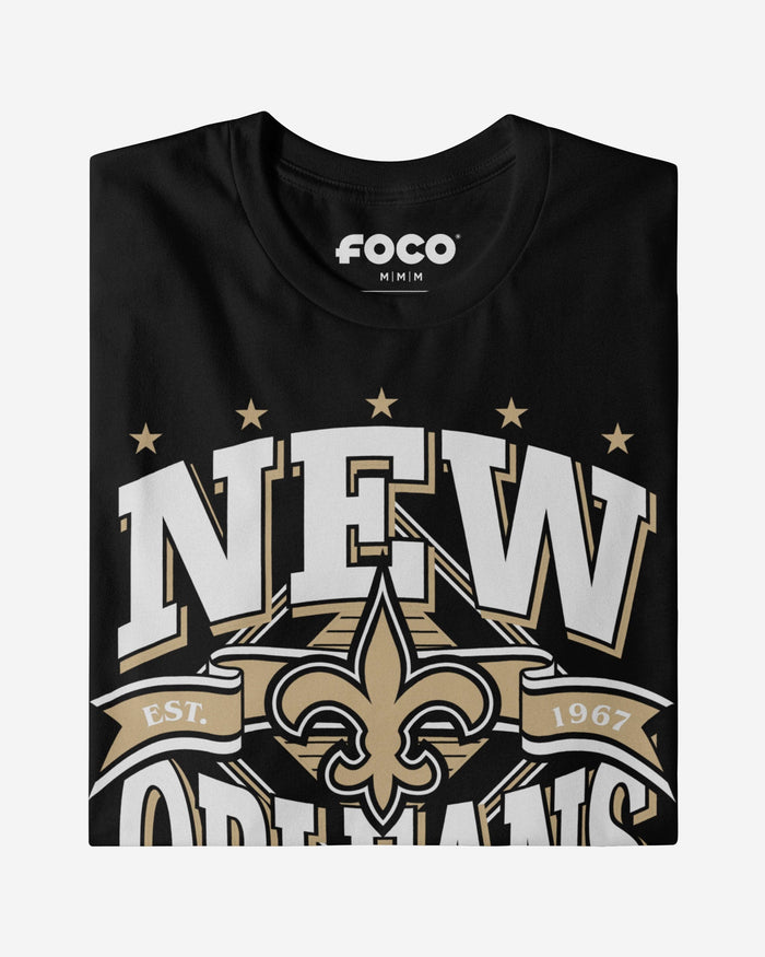 New Orleans Saints Established Banner T-Shirt FOCO - FOCO.com