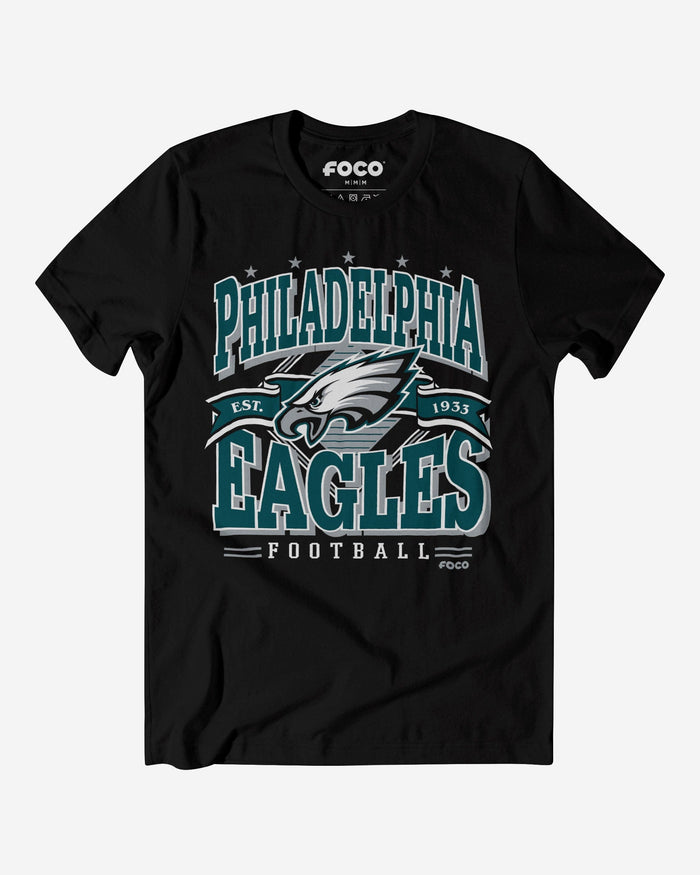 Philadelphia Eagles Established Banner T-Shirt FOCO Black S - FOCO.com