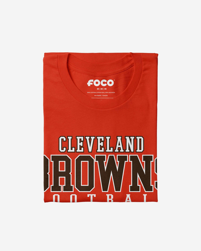 Cleveland Browns Football Wordmark T-Shirt FOCO - FOCO.com