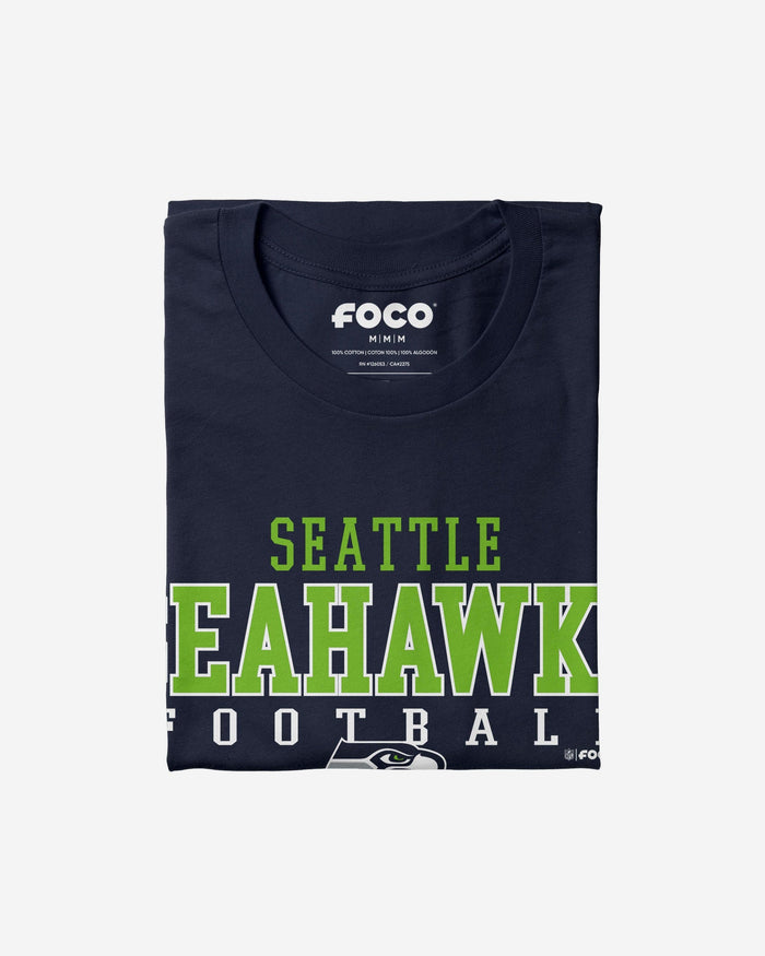 Seattle Seahawks Football Wordmark T-Shirt FOCO - FOCO.com