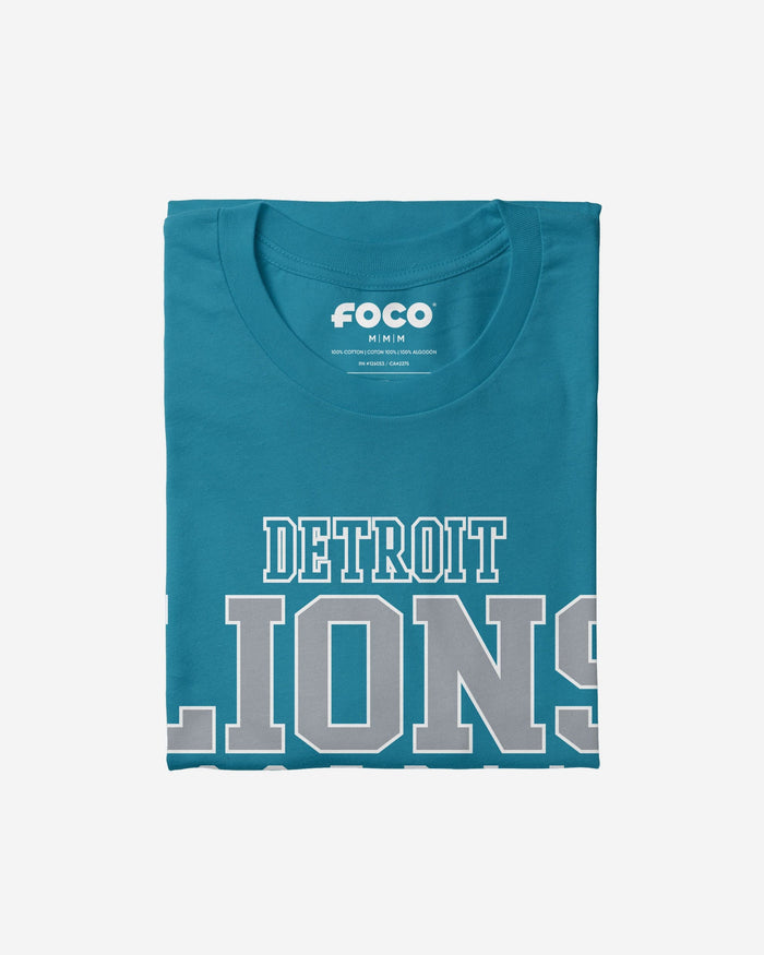 Detroit Lions Football Wordmark T-Shirt FOCO - FOCO.com