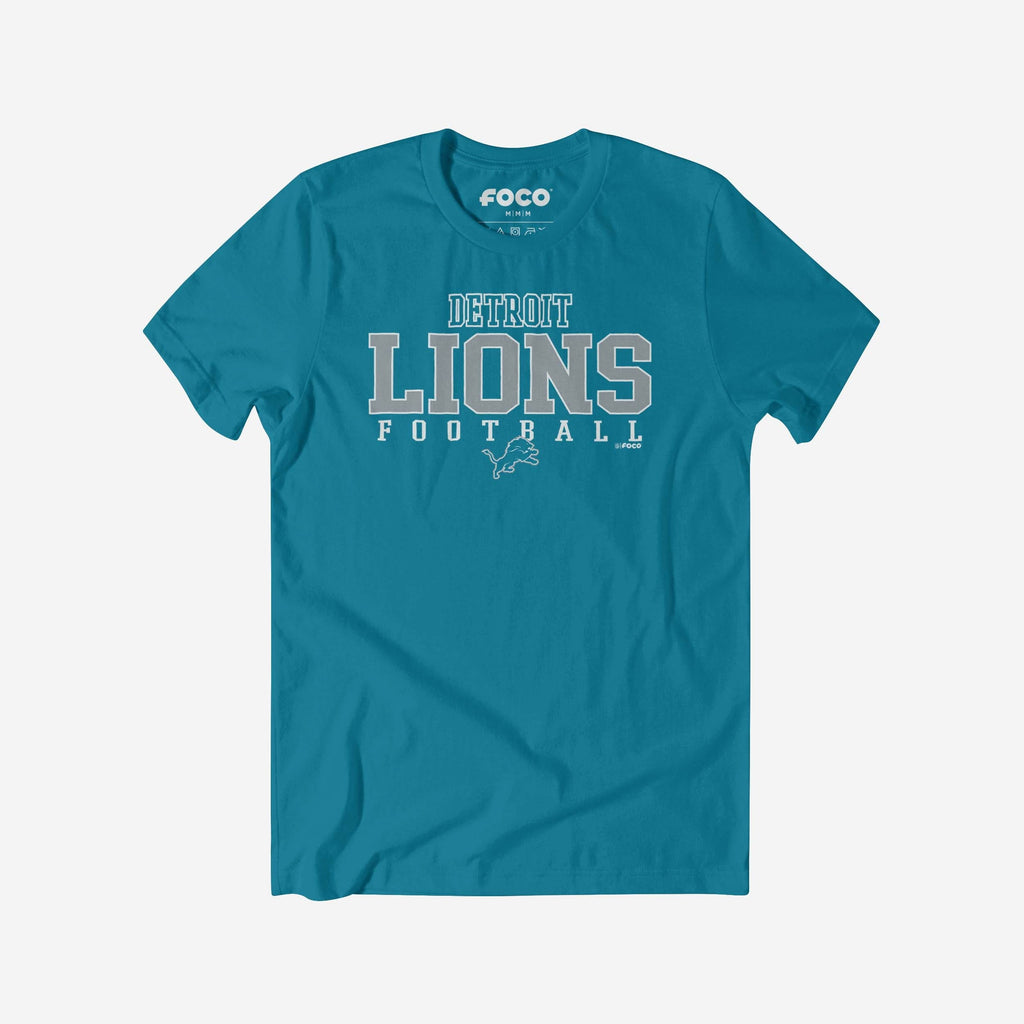 Detroit Lions Football Wordmark T-Shirt FOCO S - FOCO.com