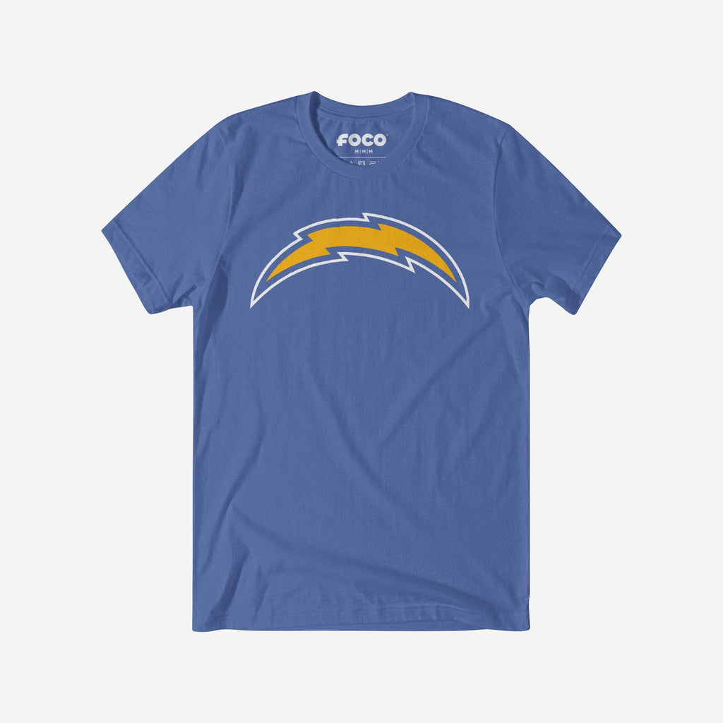 Los Angeles Chargers Primary Logo T-Shirt FOCO Columbia Blue S - FOCO.com