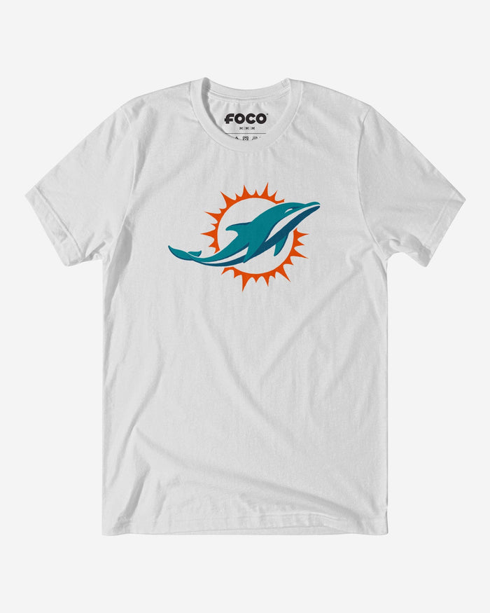 Miami Dolphins Primary Logo T-Shirt FOCO White S - FOCO.com