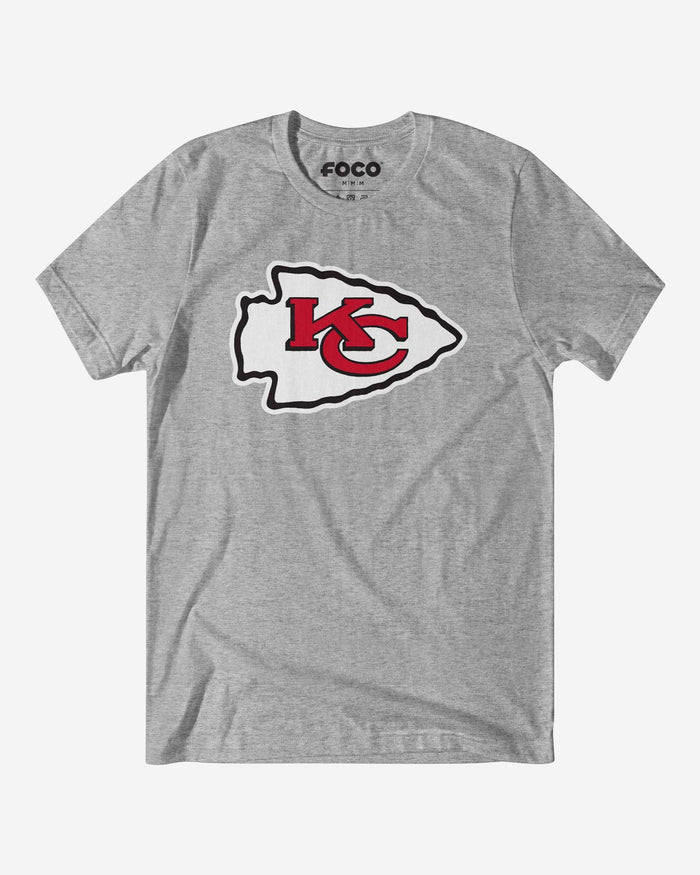 Kansas City Chiefs Primary Logo T-Shirt FOCO Athletic Heather S - FOCO.com