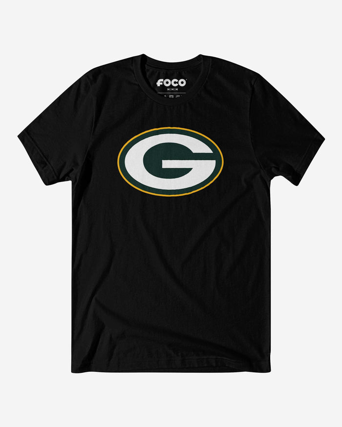 Green Bay Packers Primary Logo T-Shirt FOCO Black S - FOCO.com