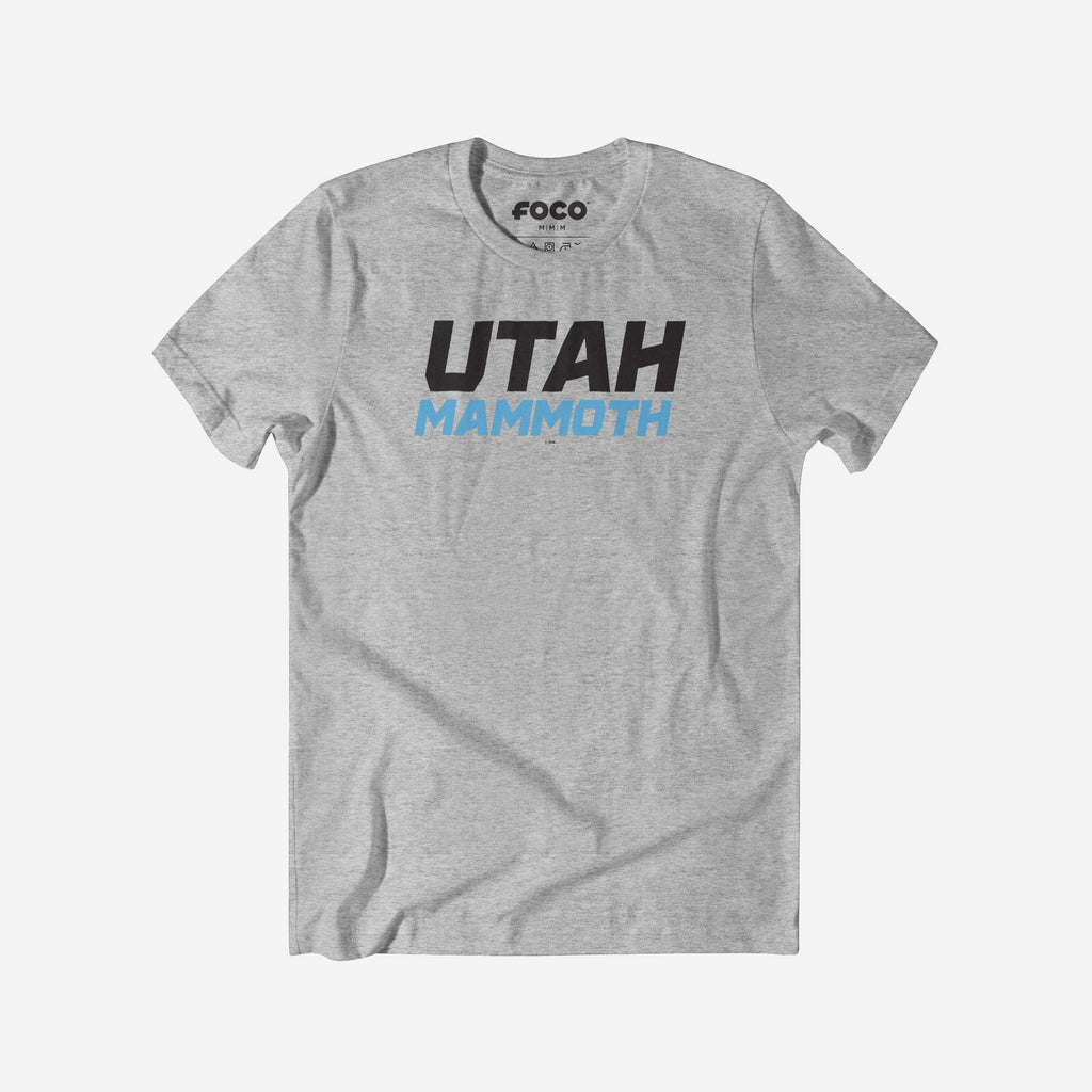 Utah Mammoth Wordmark Logo T-Shirt FOCO Athletic Heather S - FOCO.com