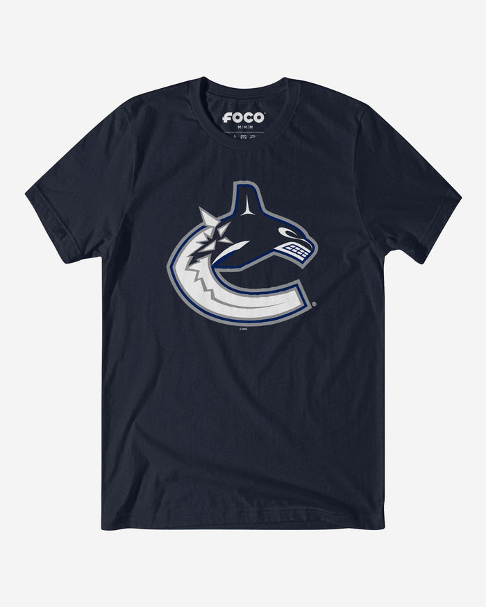 Vancouver Canucks Primary Logo T-Shirt FOCO Navy S - FOCO.com