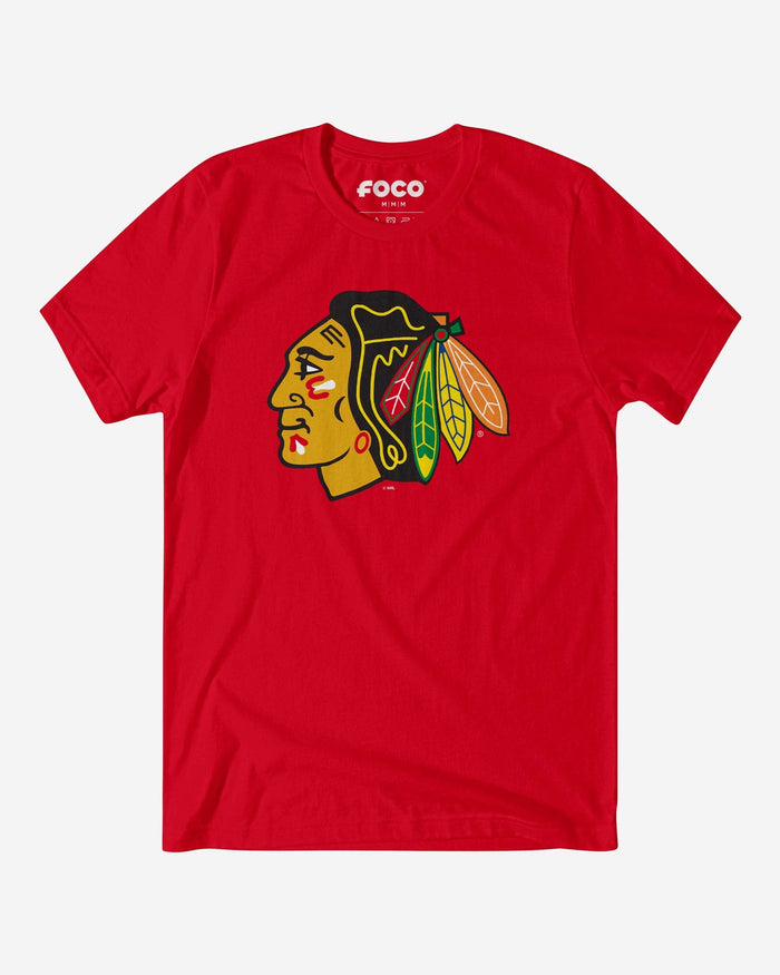 Chicago Blackhawks Primary Logo T-Shirt FOCO Red S - FOCO.com