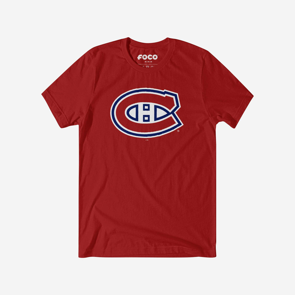 Montreal Canadiens Primary Logo T-Shirt FOCO Canvas Red S - FOCO.com