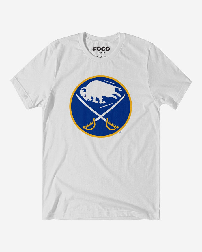 Buffalo Sabres Primary Logo T-Shirt FOCO White S - FOCO.com