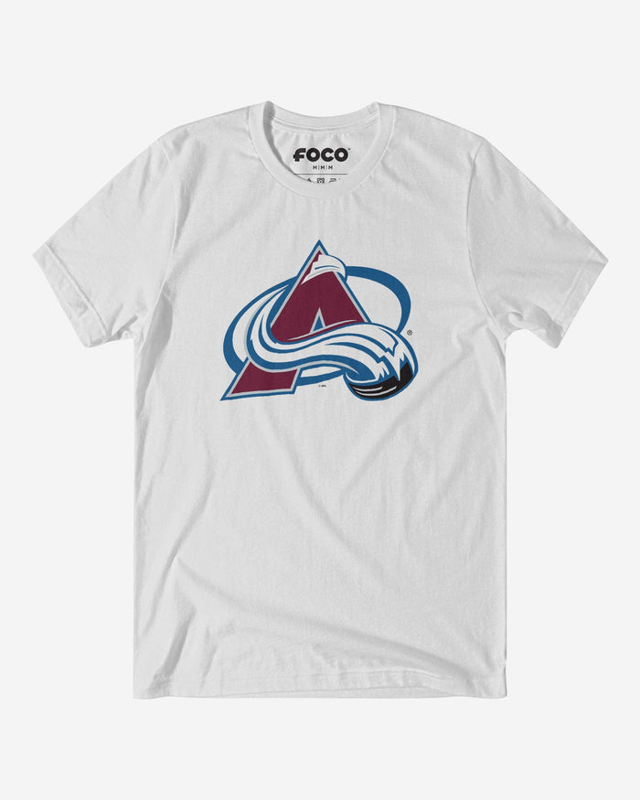 Colorado Avalanche Primary Logo T-Shirt FOCO White S - FOCO.com