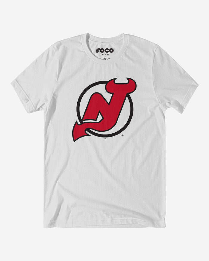 New Jersey Devils Primary Logo T-Shirt FOCO White S - FOCO.com