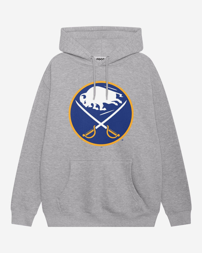 Buffalo Sabres Primary Logo Hoodie FOCO Athletic Heather S - FOCO.com