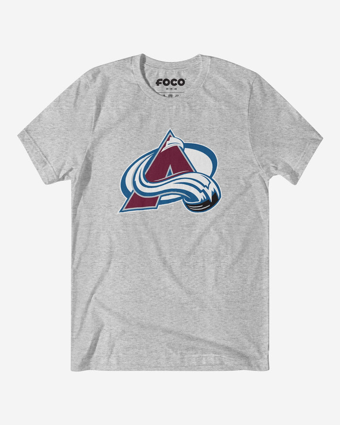 Colorado Avalanche Primary Logo T-Shirt FOCO Athletic Heather S - FOCO.com