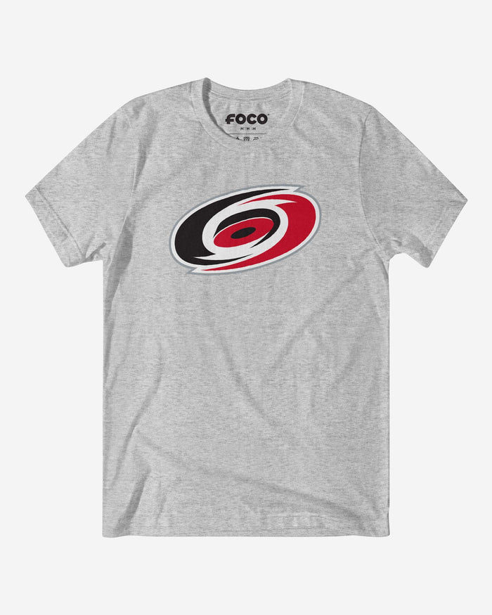 Carolina Hurricanes Primary Logo T-Shirt FOCO Athletic Heather S - FOCO.com