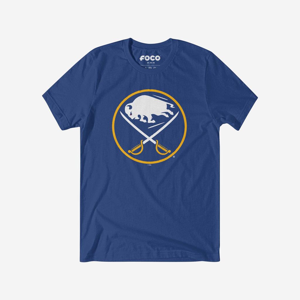 Buffalo Sabres Primary Logo T-Shirt FOCO True Royal S - FOCO.com