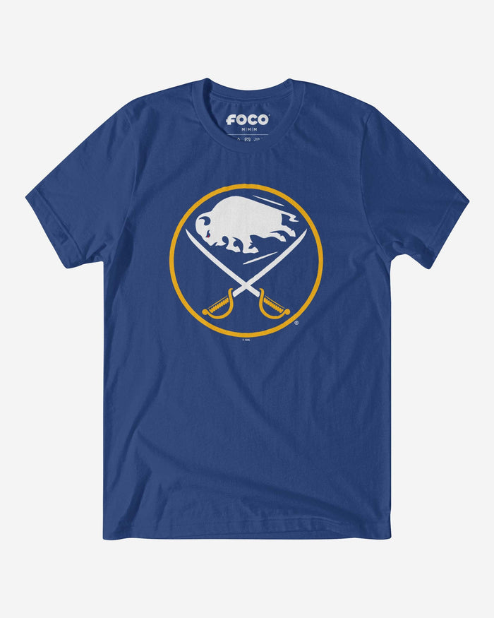 Buffalo Sabres Primary Logo T-Shirt FOCO True Royal S - FOCO.com