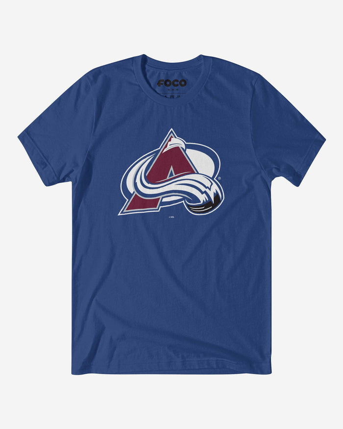 Colorado Avalanche Primary Logo T-Shirt FOCO True Royal S - FOCO.com