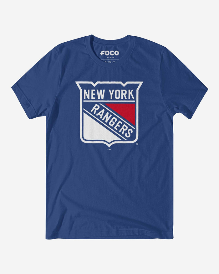 New York Rangers Primary Logo T-Shirt FOCO True Royal S - FOCO.com