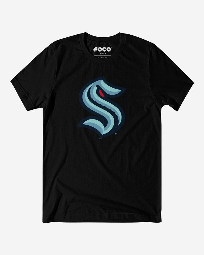 Seattle Kraken Primary Logo T-Shirt FOCO Black S - FOCO.com