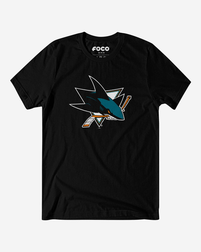 San Jose Sharks Primary Logo T-Shirt FOCO Black S - FOCO.com