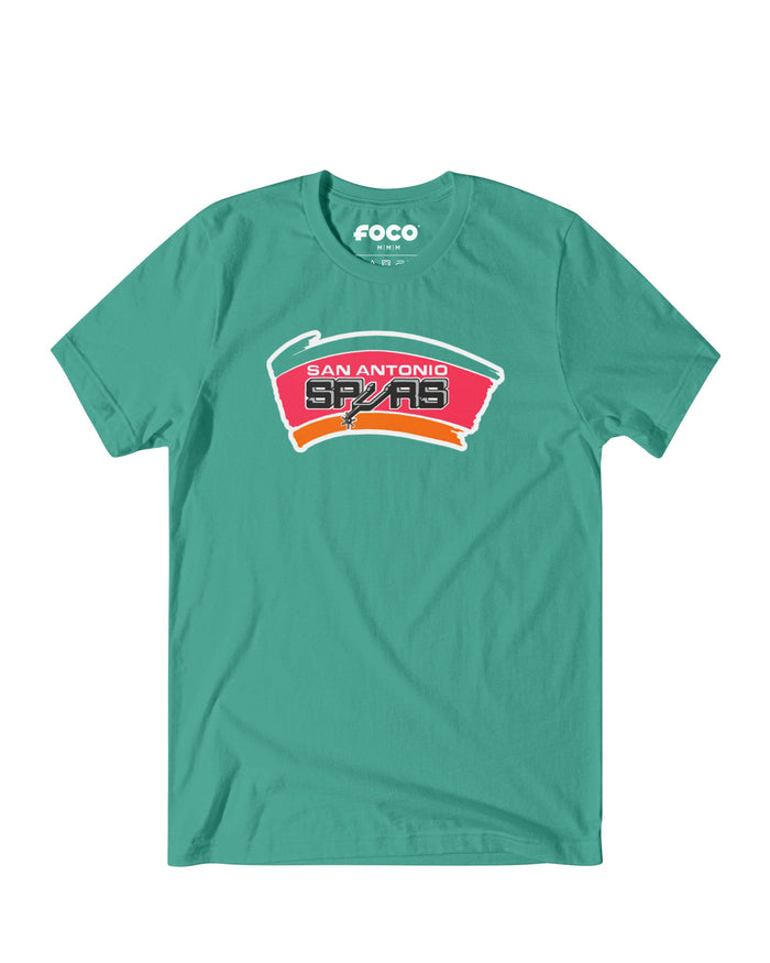San Antonio Spurs Retro Logo T-Shirt FOCO Teal S - FOCO.com