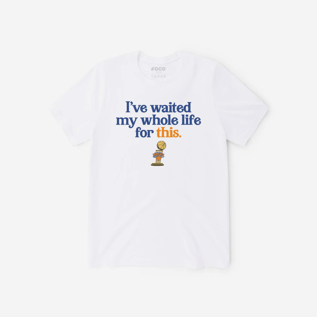 New York Knicks 2026 NBA Champions Trophy Wait T-Shirt FOCO S - FOCO.com