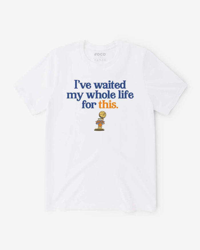 New York Knicks 2026 NBA Champions Trophy Wait T-Shirt FOCO S - FOCO.com