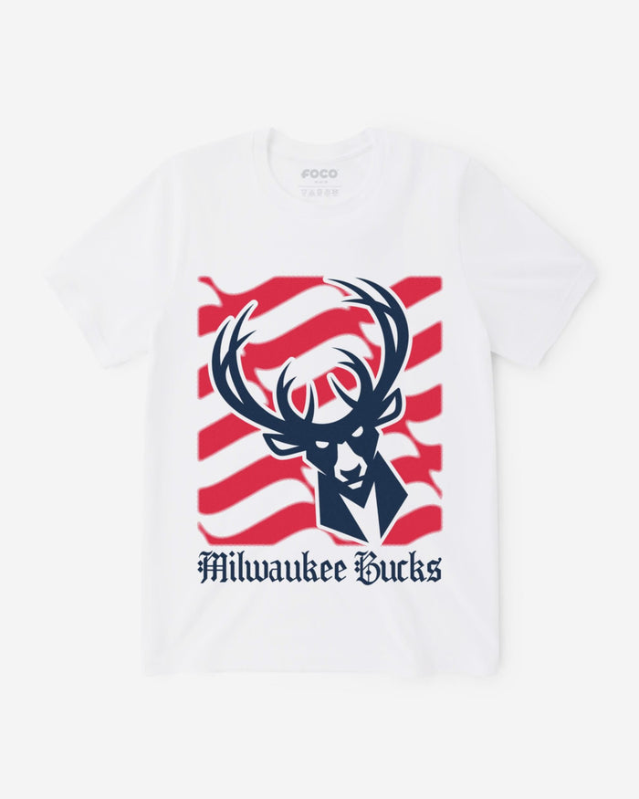 Milwaukee Bucks American Heritage Wordmark T-Shirt FOCO S - FOCO.com