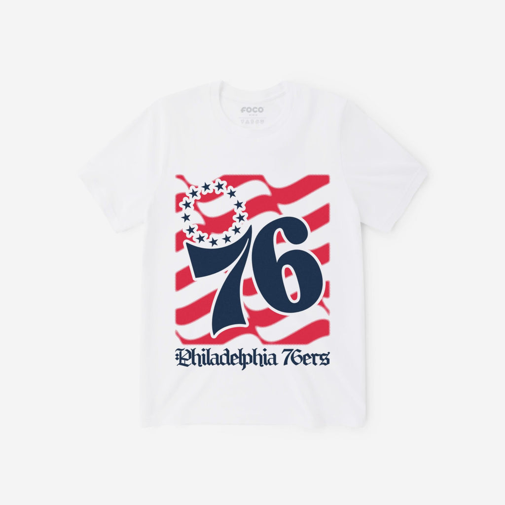 Philadelphia 76Ers American Heritage Wordmark T-Shirt FOCO S - FOCO.com