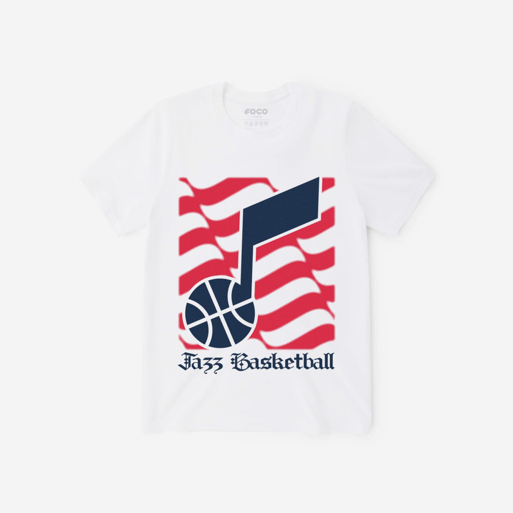 Utah Jazz American Heritage Wordmark T-Shirt FOCO S - FOCO.com