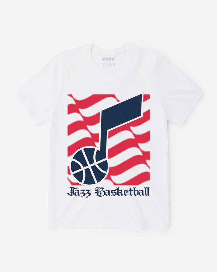 Utah Jazz American Heritage Wordmark T-Shirt FOCO S - FOCO.com