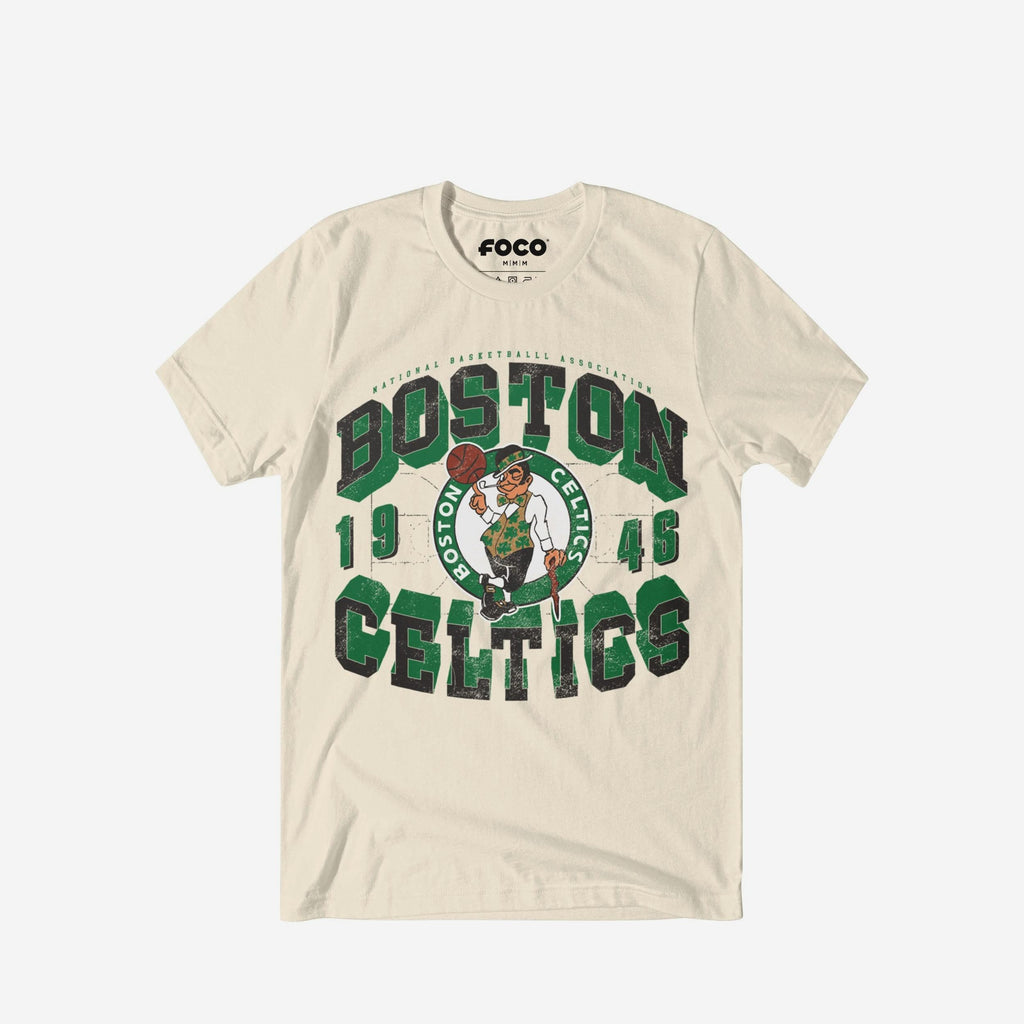Boston Celtics Court Arched Wordmark T-Shirt FOCO S - FOCO.com