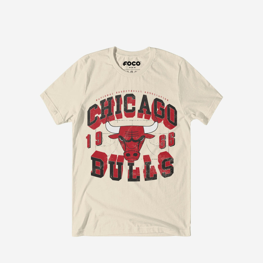 Chicago Bulls Court Arched Wordmark T-Shirt FOCO S - FOCO.com