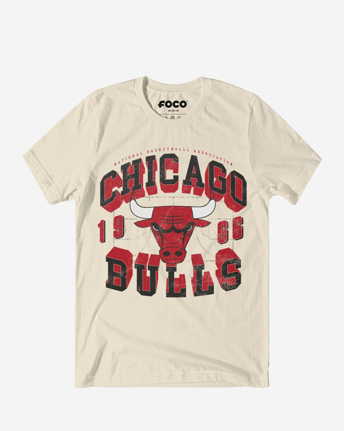 Chicago Bulls Court Arched Wordmark T-Shirt FOCO S - FOCO.com
