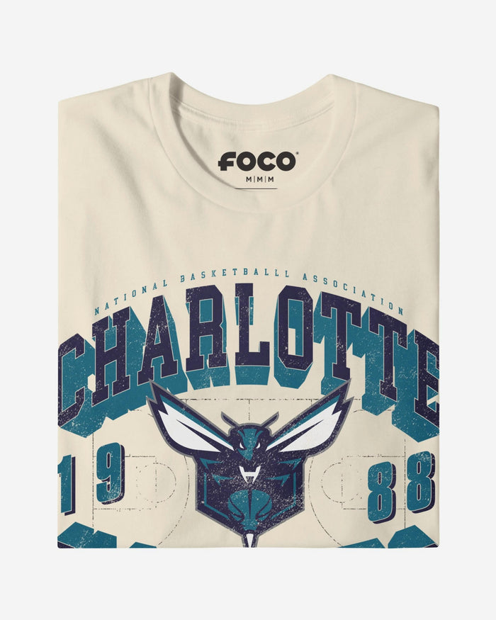 Charlotte Hornets Court Arched Wordmark T-Shirt FOCO S - FOCO.com