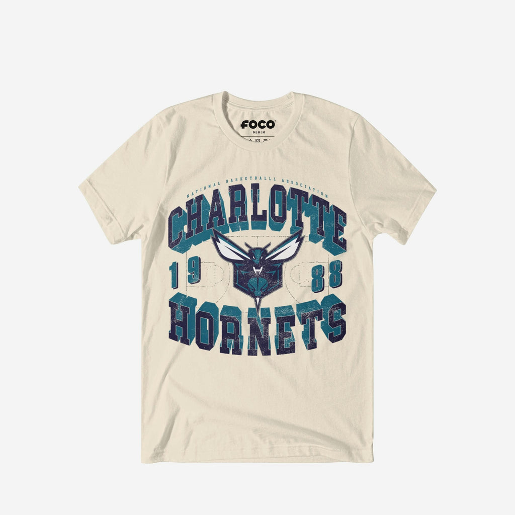 Charlotte Hornets Court Arched Wordmark T-Shirt FOCO S - FOCO.com