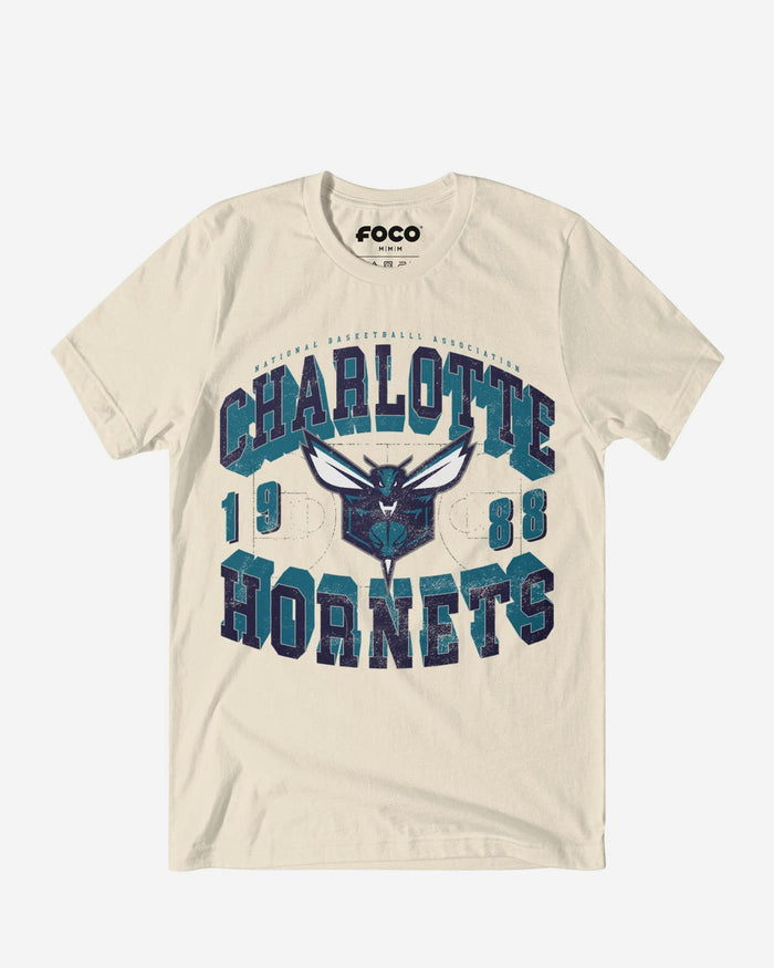Charlotte Hornets Court Arched Wordmark T-Shirt FOCO S - FOCO.com