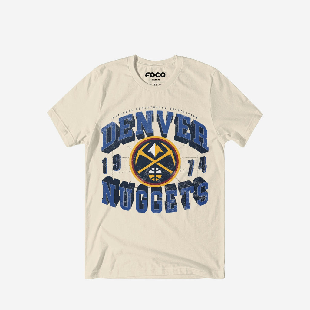 Denver Nuggets Court Arched Wordmark T-Shirt FOCO S - FOCO.com
