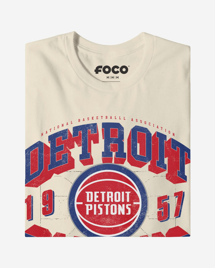Detroit Pistons Court Arched Wordmark T-Shirt FOCO S - FOCO.com