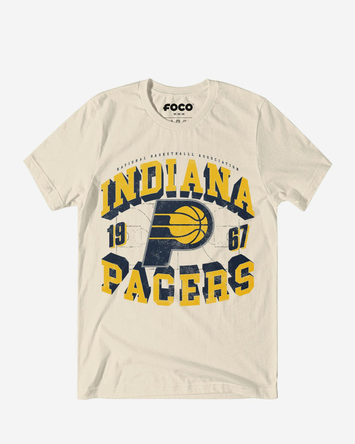 Indiana Pacers Court Arched Wordmark T-Shirt FOCO S - FOCO.com