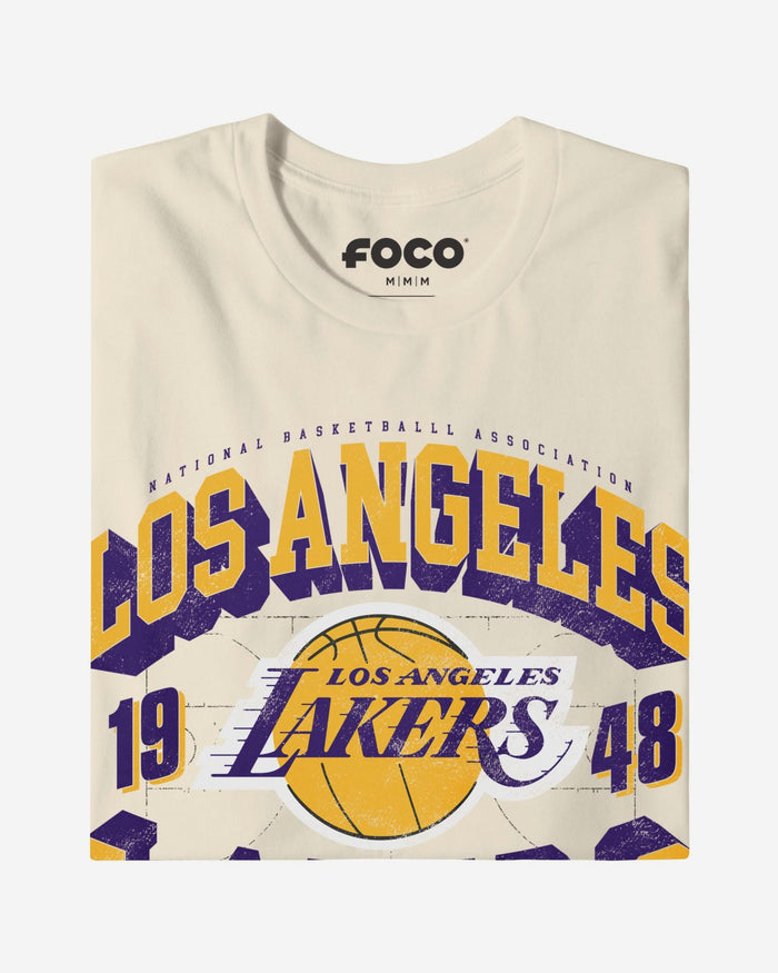 Los Angeles Lakers Court Arched Wordmark T-Shirt FOCO S - FOCO.com