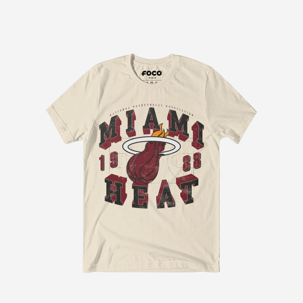 Miami Heat Court Arched Wordmark T-Shirt FOCO S - FOCO.com