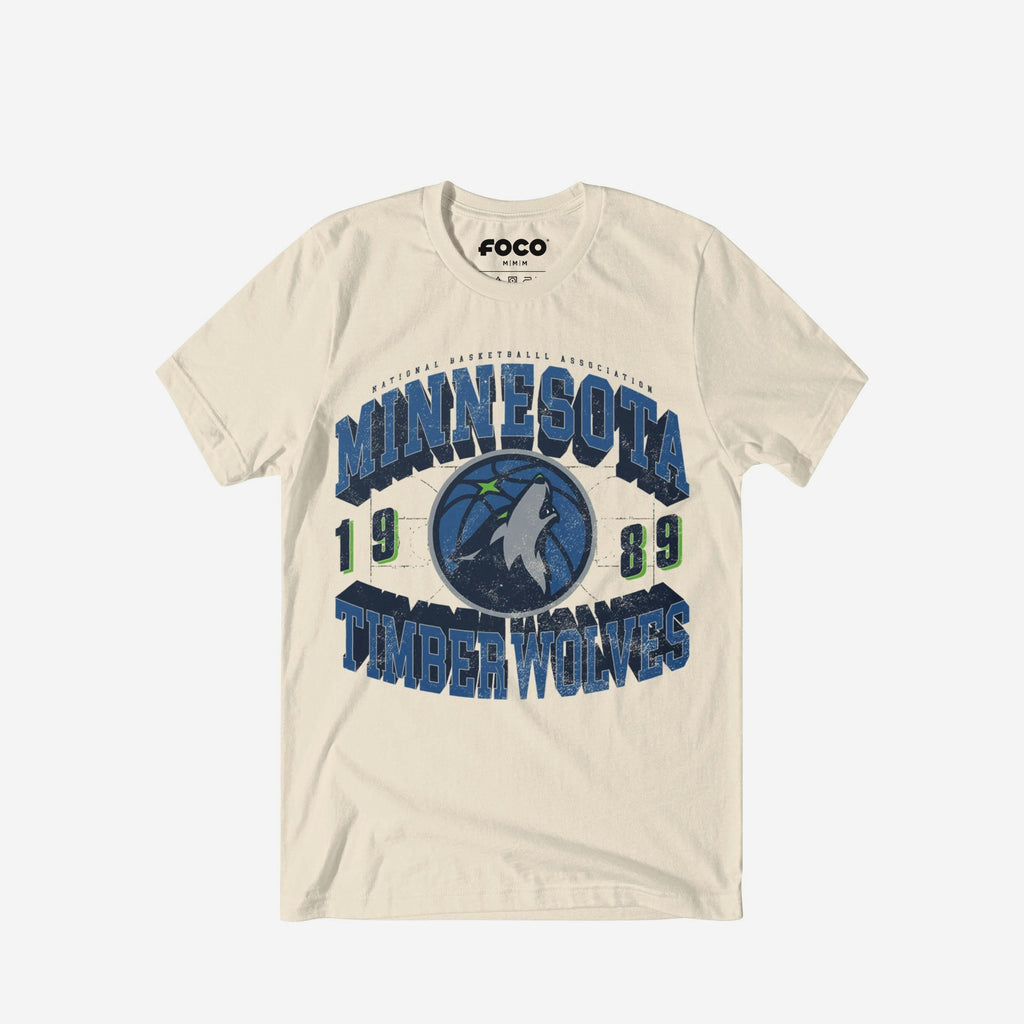 Minnesota Timberwolves Court Arched Wordmark T-Shirt FOCO S - FOCO.com