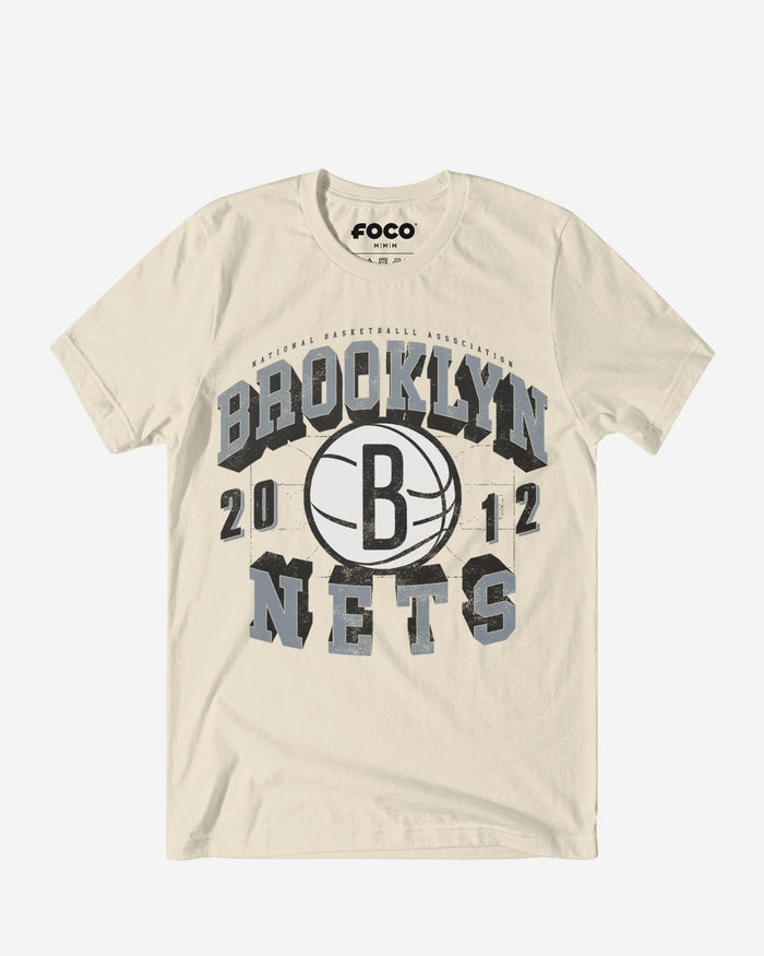 Brooklyn Nets Court Arched Wordmark T-Shirt FOCO S - FOCO.com