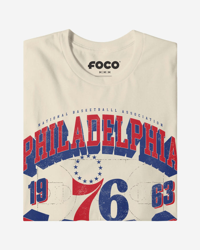 Philadelphia 76ers Court Arched Wordmark T-Shirt FOCO S - FOCO.com