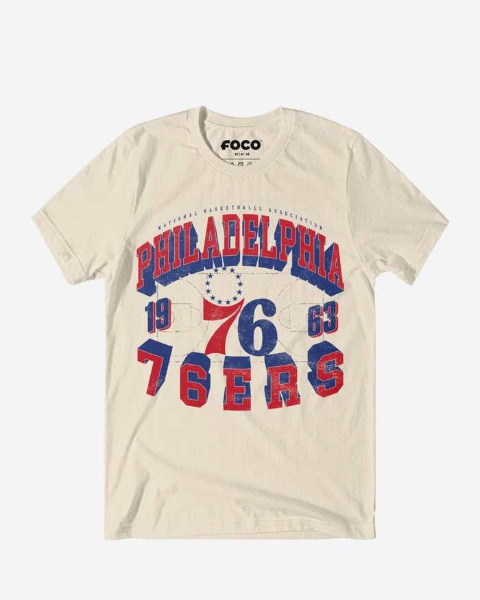 Philadelphia 76ers Court Arched Wordmark T-Shirt FOCO S - FOCO.com